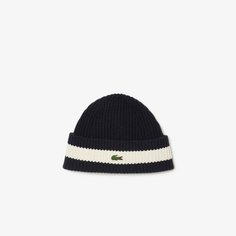 Шапка бини LACOSTE для мужчин и женщин, размер TTU, синий/белый