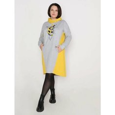 Платье Style Margo, размер 52, желтый, серый