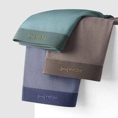 Трусы MiiOW, комплект из 3 шт., размер 4XL, коричневый/синий/зеленый