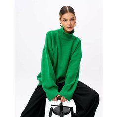 Свитер World of Estiya, размер oversize, , зелёный