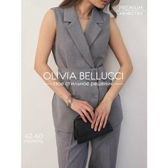 Костюм классический Olivia Bellucci, размер 48, серый