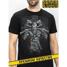 Футболка АРТ-ИМПЕРИЯ Викинг, размер 3XL, черный