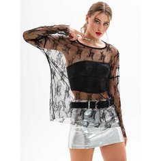 Лонгслив SAHAR, размер 46-48, , черный