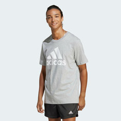 Футболка adidas Essentials Single Jersey Big Logo Tee, размер S, серый