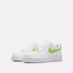 Кроссовки NIKE Air Force 1 07 Low, размер 7,5US 38.5 EUR 24.5 CM, белый-зеленый