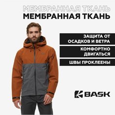 Куртка BASK Adventure, размер 54, серый меланж/терракотовый