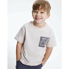 Футболка Gloria Jeans, размер 2-4г/98-104, бежевый