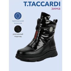 Сапоги T.Taccardi, полнота G (EU)/ на среднюю и широкую стопу, размер 39, black