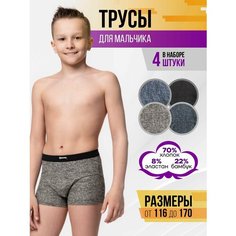 Трусы Ebro & Tsis, размер XL (152-158), голубой, коричневый, черный, синий