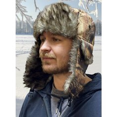 Шапка ушанка Skully Clothing Company для мужчин, размер OneSize, коричневый