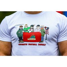 Футболка, размер XL, белый, красный Нет бренда