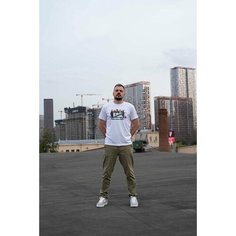 Футболка, размер XXL, белый, черный Нет бренда