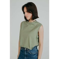 Кроп-топ RETRIKA, размер oversize, хаки