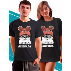 Футболка PhilShop душнила с котом, размер XL, черный