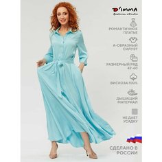 Платье DIMMA fashion studio Примавера, размер 48, голубой