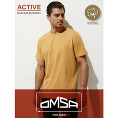Футболка Omsa, 1 шт., размер 52(2XL), горчичный