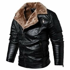 Кожаная куртка , размер 3XL/74KG-82KG Poizon Мода