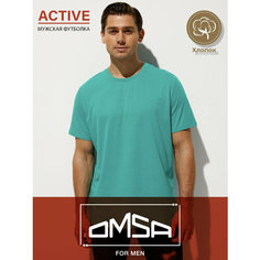 Футболка Omsa, 1 шт., размер 44(S), бирюзовый