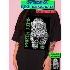 Футболка, размер 5XL, зеленый, черный, белый Dero&Amaliya