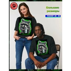 Футболка, размер M, черный Dero&Amaliya