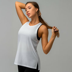 Майка спортивная Happyfox спортивная женская майка, размер 50, белый