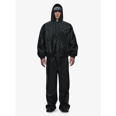 Кожаная куртка FABLE Crumpled Faux-Leather, размер L, черный