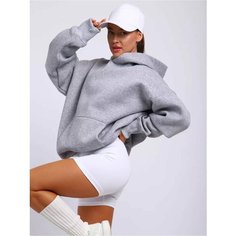 Худи PRO-Jersey, размер L, , серый меланж