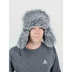 Шапка ушанка Меховые аксессуары для мужчин, размер 57-58, серый