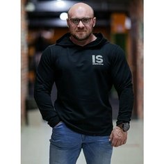 Лонгслив Inferno Style Лонгслив С капюшоном "IS" INFERNO style Л-002-001, размер 3XL, , черный