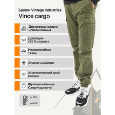 Брюки джоггеры Vintage Industries Vince, размер 33, Olive