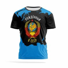 Футболка PANiN Brand, размер L, бирюзовый, черный