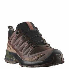 Кроссовки Salomon XA PRO 3D V9 GTX, полнота F (EU)/ на среднюю стопу, размер UK 8,5; EUR 42 2/3; USA 9; 27 см (примерно на российский 41*), коричневый, бордовый, черный