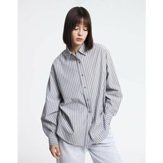 Рубашка Gloria Jeans, размер L-XL/170, серый/белый