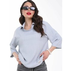 Блуза YRCHE, размер 52, светло-серый
