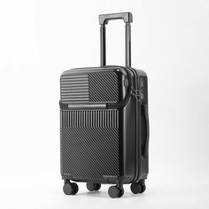 Чемодан , размер 26", черный Oumo