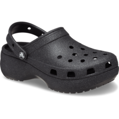 Сабо Crocs Classic Platform Glitter Clog, размер W10 US, black