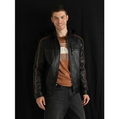 Кожаная куртка COLINS, размер XL, чёрный