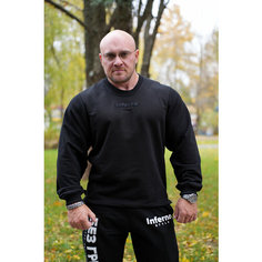 Свитшот Inferno Style Свитшот с разрезами вышивка 3Д "INFERNO STYLE" С-002-001, размер 3XL, , черный