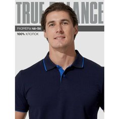 Поло TRUE BALANCE REGULAR FIT, размер 46, темно-синий/синий