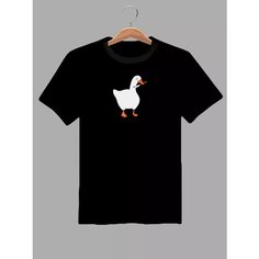 Футболка гусь с ножом, размер XXXL, черный ZA Print