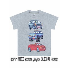 Футболка BONITO KIDS Базовая коллекция, размер 1, серый