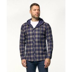 Рубашка кежуал, размер 54 (3XL), темно-синий Нет бренда