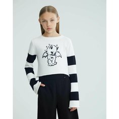 Свитер Gloria Jeans GJ COOL, размер 10-12л/146-152, черный, белый