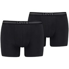 Трусы Levis Tencel Boxer Brief 2P, комплект из 2 шт., размер L, черный Levis®