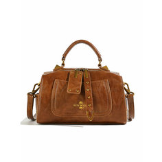 Сумка сэтчел BeiBaoBao, фактура матовая, гладкая, коричневый