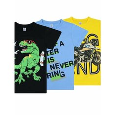 Футболка Базовая коллекция, комплект из 3 шт., размер 8, желтый Iv Demaks