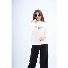 Свитер H&T Collection, размер 42-48, , белый/мультиколор