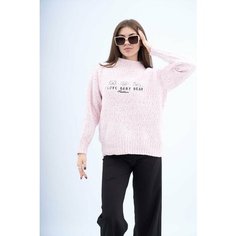 Свитер H&T Collection, размер 42-48, , розовый