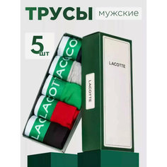 Трусы , комплект из 5 шт., размер 2XL, красный, синий, зеленый, серый, черный без бренд