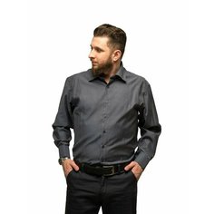 Рубашка Imperator Kevin 65-27, размер 39 ворот/46RU/178-186, серый